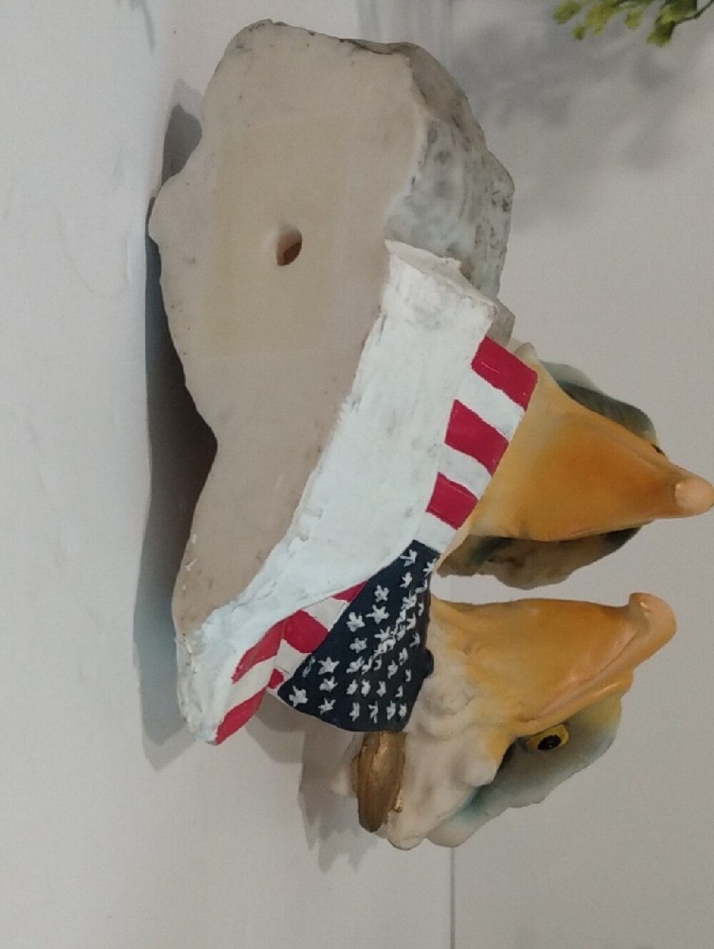 Patriotic Double Eagle Statue with American Flag - Picture 7 of 8